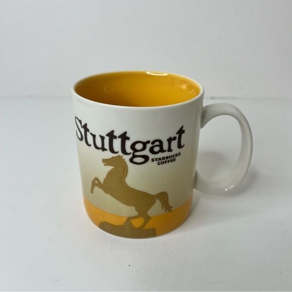 Starbucks Stuttgart Collectors Series Mug - White and Yellow 16oz - Picture 1 of 4